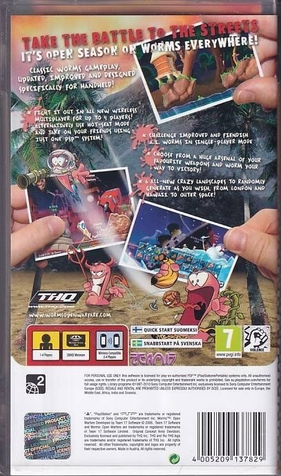 Worms Open Warfare - PSP (B Grade) (Genbrug)